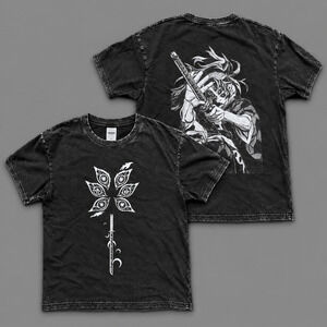 Demon Slayer Kokushibo Upper Rank One Graphic T-Shirt Black Anime Tee Size Large